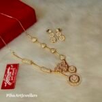 Rose Gold Plated American Diamond Necklace Set