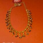 Gold Plated Beads Fancy Chain 18"