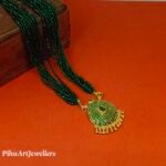 Crystal Mala with 1 Gm Gold Plated Necklace